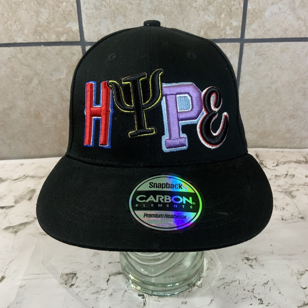 Carbon Elements Hype Snapback Cap Hat Black‎ Flat Bill Adjustable